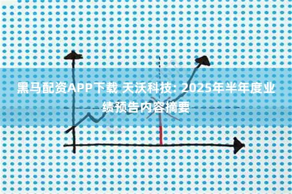 黑马配资APP下载 天沃科技: 2025年半年度业绩预告内容摘要