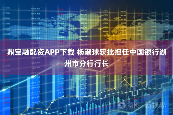 鼎宝融配资APP下载 杨淑球获批担任中国银行湖州市分行行长