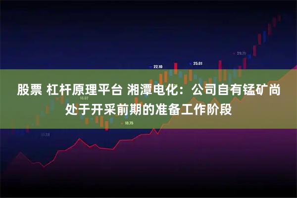 股票 杠杆原理平台 湘潭电化：公司自有锰矿尚处于开采前期的准备工作阶段
