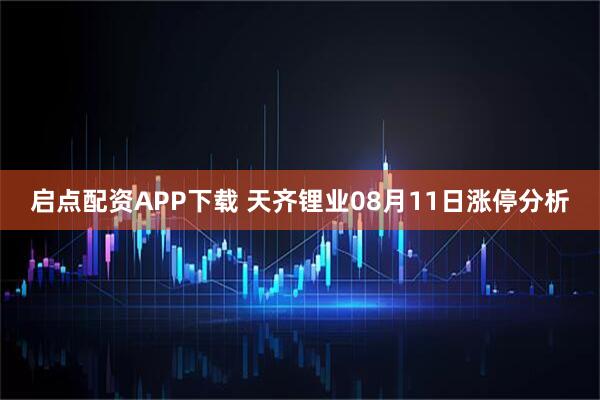 启点配资APP下载 天齐锂业08月11日涨停分析