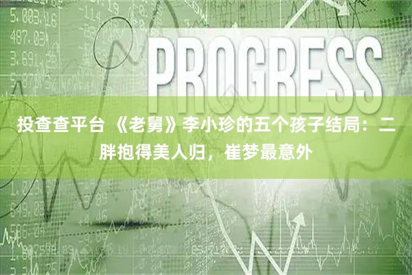 投查查平台 《老舅》李小珍的五个孩子结局:二胖抱得美人归,崔梦最意外